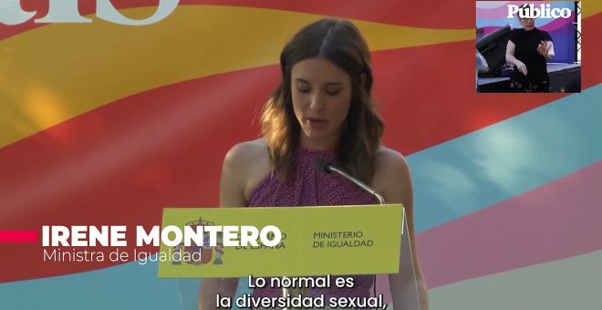 Irene Montero, a las personas trans y LGTBI: "Tenéis al gobierno dándoos la mano, y no os la vamos a soltar"