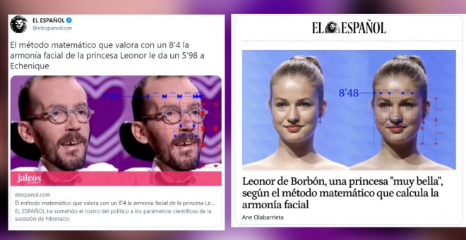 'El Español' vuelve a la carga y valora "la armonía facial" de Echenique: "No me podía creer que esto fuera una publicación real"