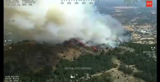 Se desata un incendio forestal en la sierra de Madrid