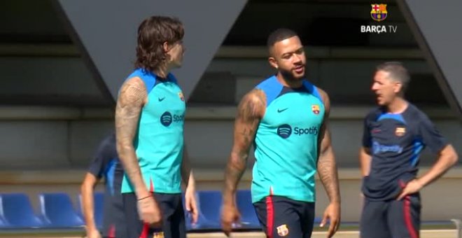 Suave sesión de recuperación del Barça en la ciudad deportiva