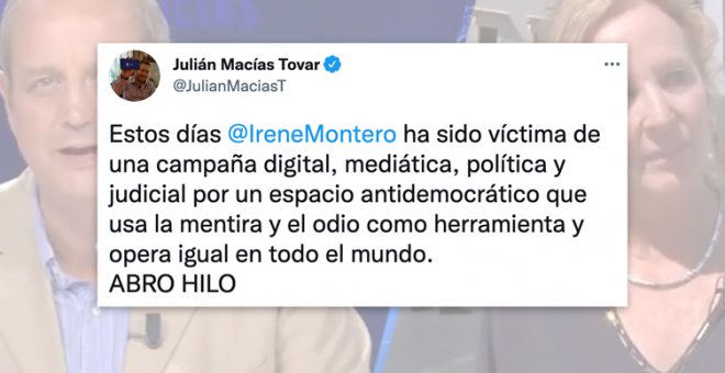El hilo de Julián Macías tras el bulo sobre Irene Montero que explica cómo las mentiras de la extrema derecha operan igual en todo el mundo