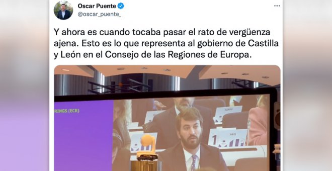 "Ahora toca pasar el rato de vergüenza ajena": el bochornoso discurso de García-Gallardo en el Comité de las Regiones de Europa