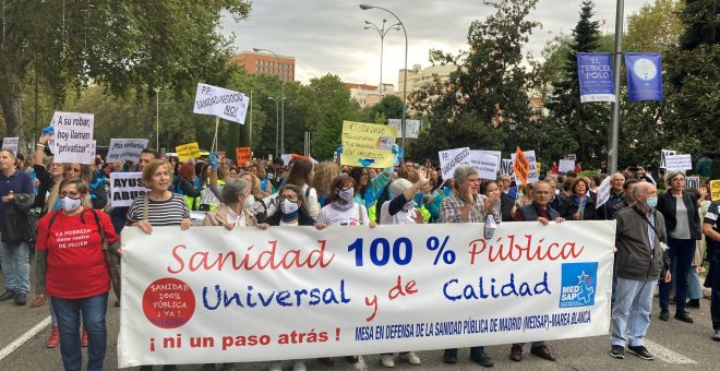 Así vivimos en directo la manifestación en defensa de la sanidad pública en Madrid