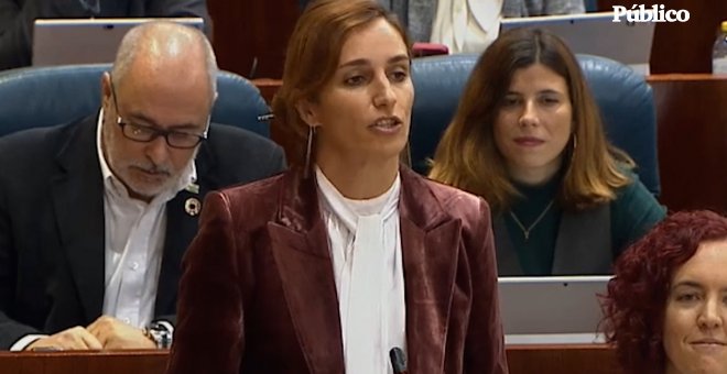 Mónica García, a Ayuso: "Usted no comprende que el párkinson no es de izquierdas ni de derechas"