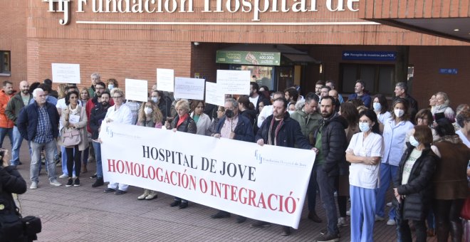 "Homologación o integración" reclama el personal del hospital de Jove