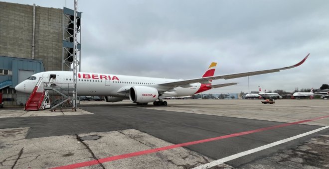 Iberia presenta en Madrid el nuevo Airbus A350 Next, un modelo que combina comodidad y eficiencia