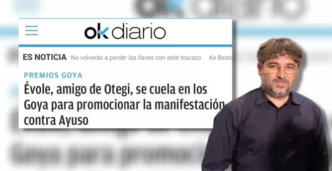 Jordi Évole responde sin pelos en la lengua a un titular de 'Okdiario': "Inda, aparte de mentir cada día, das asco"