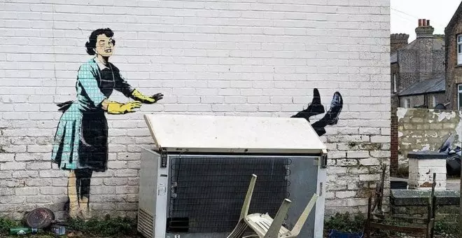 Banksy regresa por San Valentín para reivindicar la lucha contra la violencia machista