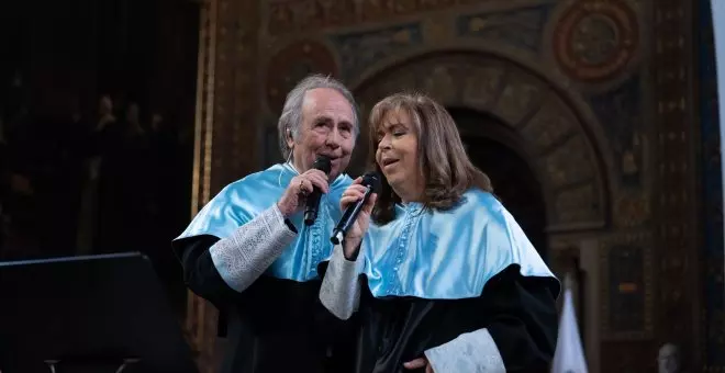 Joan Manuel Serrat y Maria del Mar Bonet reivindican la libertad en su investidura como doctores 'honoris causa' en Barcelona