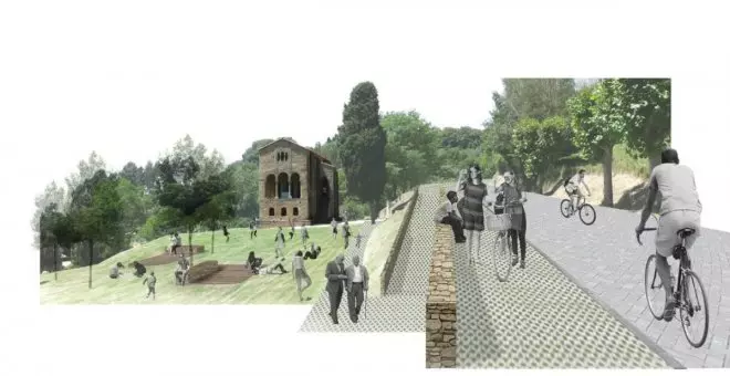 Suárez Prieto propone recuperar el plan para peatonalizar el entorno de los monumentos del Naranco