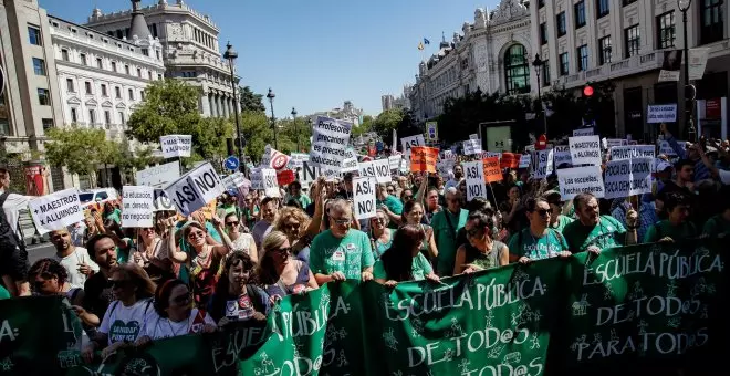La Marea Verde vuelve a las calles para reivindicar la educación pública frente a la apuesta por la privada de Ayuso
