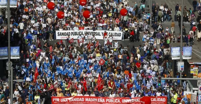 La Marea Blanca no se rinde en Madrid con miles de personas en la manifestación contra la gestión de Ayuso