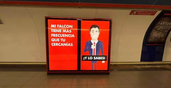 El PSOE recurre ante la Junta Electoral Central los carteles contra Sánchez en el Metro de Madrid