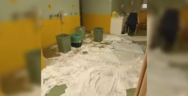 El hospital Ramón y Cajal de Madrid se inunda por la lluvia y el nulo mantenimiento del Gobierno de Ayuso