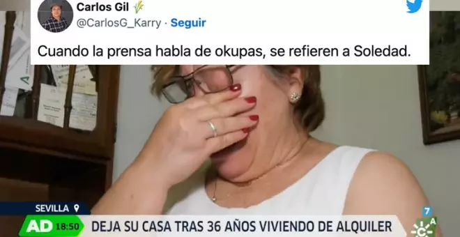 "Cuando hablan de ocupas se refieren a Soledad": el vídeo de una mujer a la que le rescinden su contrato de alquiler tras 36 años