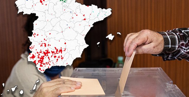 La España que siempre vota igual: un mismo partido ha ganado en 274 municipios desde 1977