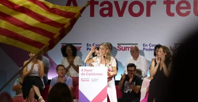 Díaz demana als catalans un suport massiu a Sumar per defensar el "diàleg" i la llengua