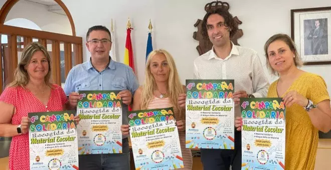 El Ayuntamiento y Adiscan colaboran en una campaña de recogida de material escolar