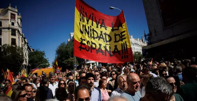 Ultraderechistas de La Falange asistieron al acto del PP contra la amnistía