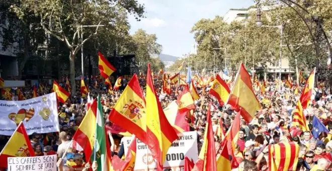 La manifestación contra la amnistía pone a prueba la capacidad de movilización del españolismo en Catalunya