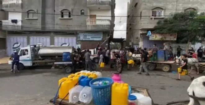 Gaza se queda sin agua por falta de energía, mientras siguen evacuaciones y bombardeos