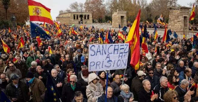 Las protestas del PP contra la amnistía se desinflan con la concentración menos numerosa en Madrid