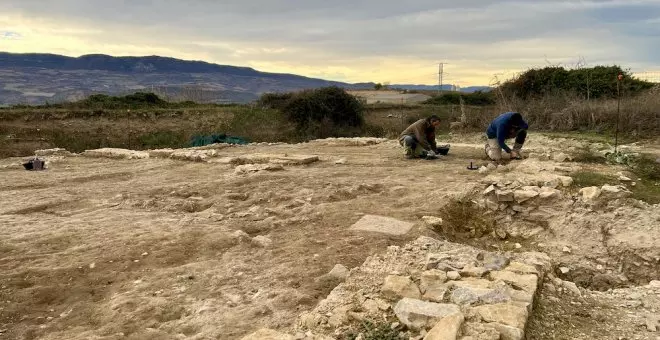 Surten a la llum les restes d'una casa de l'època romana de grans dimensions a Isona