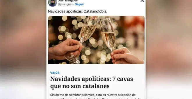 'El Español' se marca el titular con más jeta al mezclar la Navidad con la catalanofobia