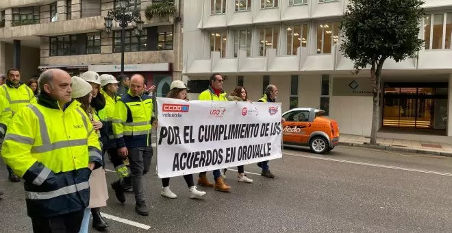 Los mineros del oro llevan su huelga al centro de Oviedo