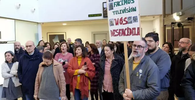 Los trabajadores de la tele pública gallega piden la dimisión del director general por manipular noticias sobre los pellets