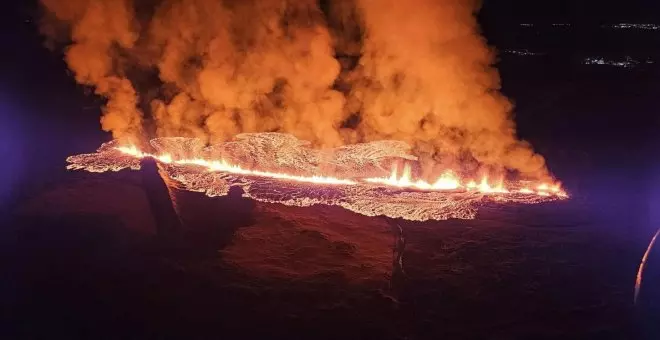 Una nueva erupción volcánica sacude Islandia