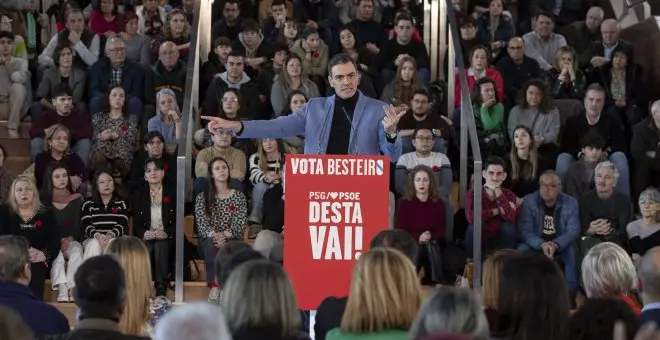 Sánchez apela en Vigo a su remontada del 23J para situar a Besteiro en la presidencia de la Xunta