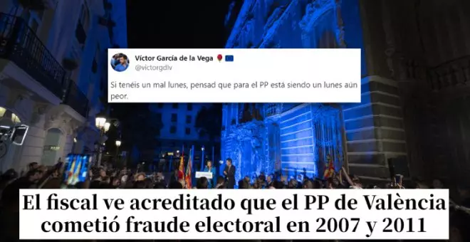 Los tuiteros analizan el fraude electoral del PP de València en 2007 y 2011: "Están en Génova en plan 'me quiero acostar ya'"