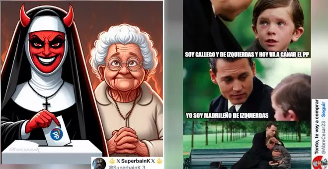 "Un día eres joven y al otro una monja te mete la papeleta del PP en el bolsillo": los memes más tronchantes de las elecciones gallegas