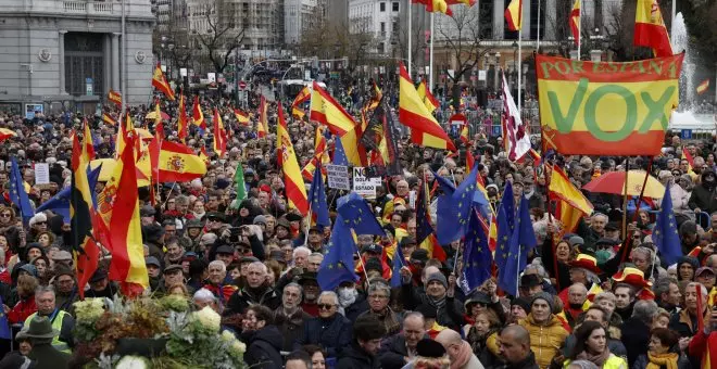 Miles de personas protestan en Madrid contra la amnistía y contra Sánchez