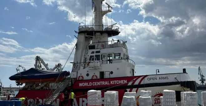 El barco español Open Arms llevará 200 toneladas de comida a Gaza en el corredor humanitario