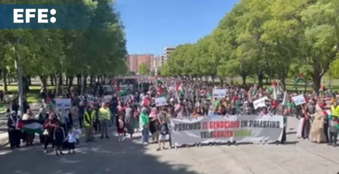 Pamplona sale a la calle para rechazar el "genocidio" sobre Palestina