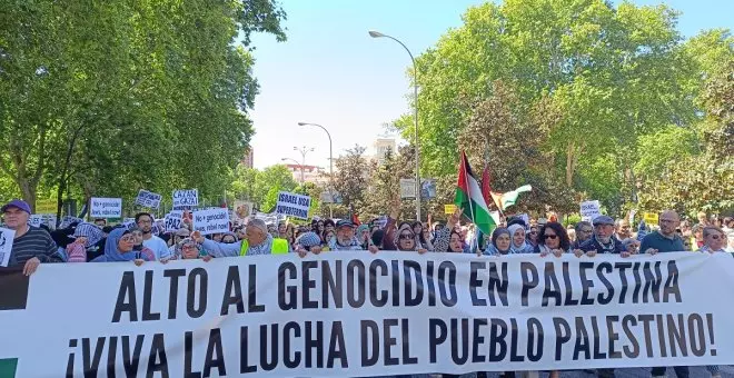 La cuarta convocatoria estatal de apoyo a Palestina y contra el genocidio israelí reúne a 15.000 personas en Madrid