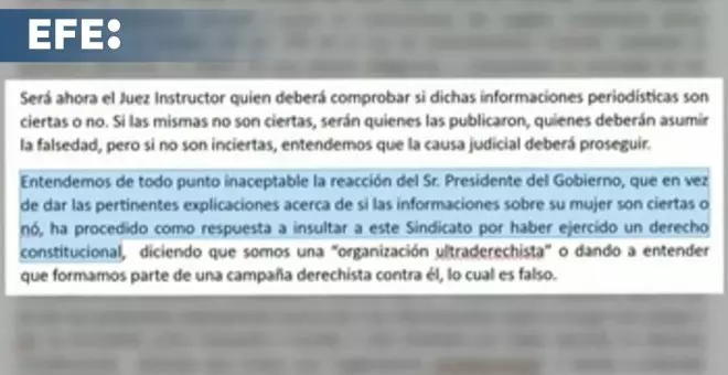 Manos Limpias subraya que su denuncia se basa en noticias y se desmarca de su veracidad