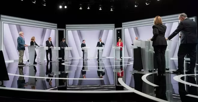Els possibles pactes post 12-M marquen el debat electoral de TVE, on s'amplia l'acord antifeixista