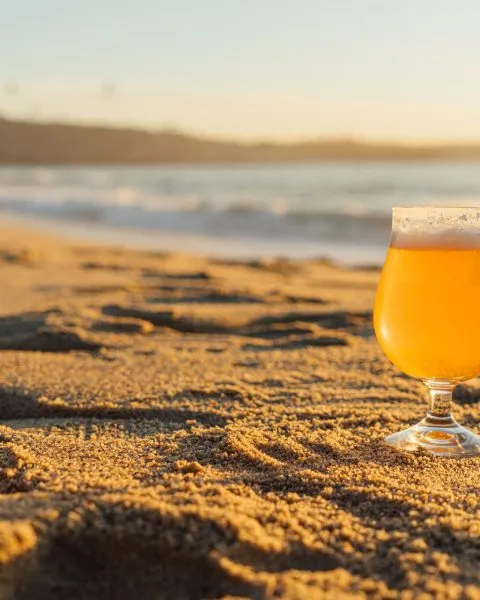 cerveza en la playa