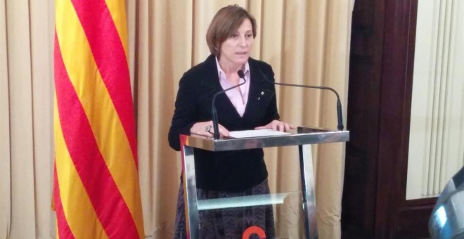 Carme Forcadell durante su comparecencia de este viernes./ EP