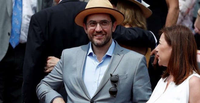 El ministro de Cultura, Màxim Huerta, durante la final de Roland Garros. /EFE