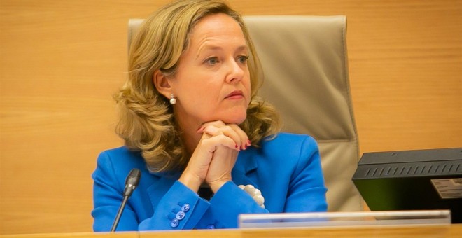 La ministra de Economía y Empresa, Nadia Calviño. /CONGRESO