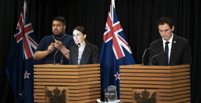 La primera ministra de Nueva Zelanda, Jacinda Ardern, en la Casa del Parlamento en Wellington el 21 de marzo de 2019 | AFP/ Yelim Lee