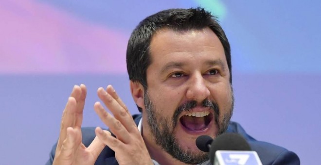 Matteo Salvini en una rueda de prensa. / EFE