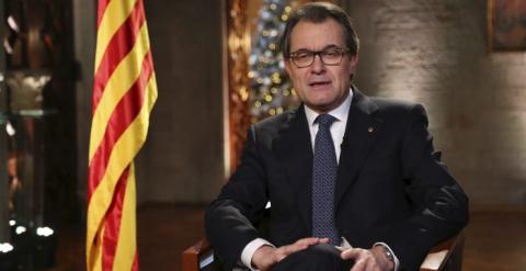 El president de la Generalitat, Artur Mas, durante su discurso de fin de año.- Generalitat de Catalunya