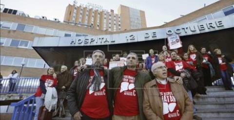 La Plataforma de Afectados lleva casi 20 días de encierro. EFE