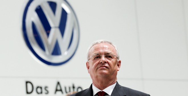 Foto de archivo del pasado abril del presidente ejecutivo de Volkswagen, Martin Winterkorn, en la feria tecnológica de Hanover. REUTERS/Wolfgang Rattay