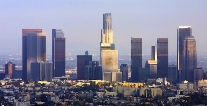 Una vista panorámica de la ciudad de Los Ángeles.